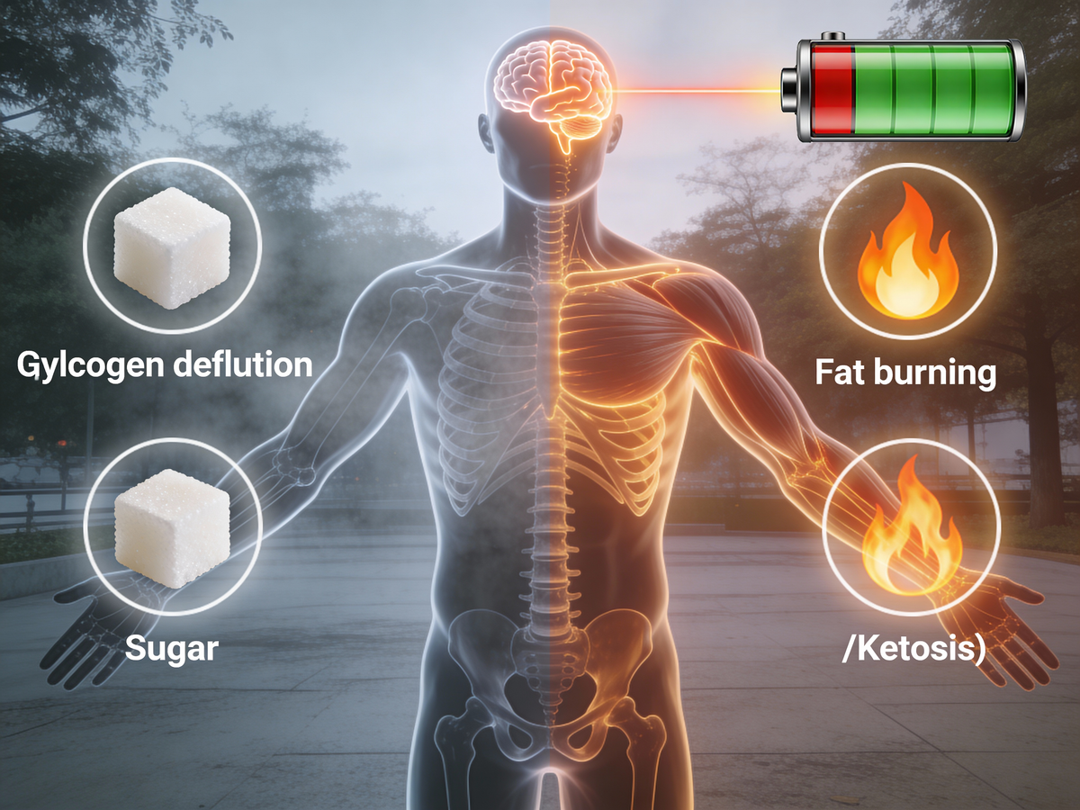 Zmiana metaboliczna i wzrost energii jako post przerywany efekty po miesiącu