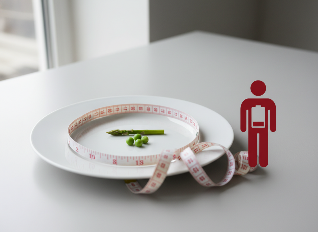 Dieta 1000 kcal dziennie a niskie poziomy energii i ryzyko zdrowotne