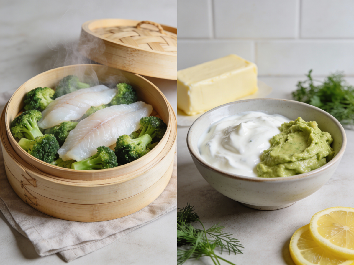 Gotowanie na parze i zdrowe zamienniki tłuszczów jako dieta na wysoki cholesterol