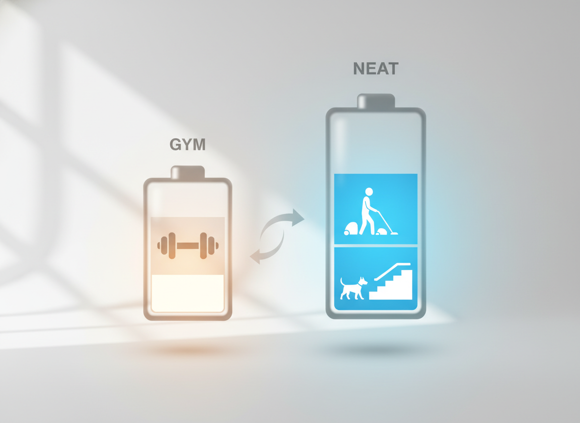 Ilustracja aktywności NEAT wpływającej na to jak obliczyć zapotrzebowanie kaloryczne