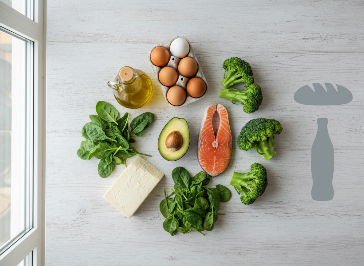 Keto lista zakupów dla początkujących: zdrowe tłuszcze, białka, warzywa i produkty zakazane w diecie ketogenicznej.